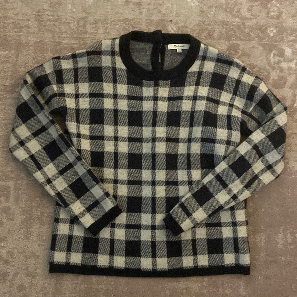 Madewell Plaid Wool Sweater